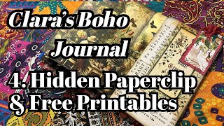 Clara's Boho Vintage Junk Journal - 4. Free Printable Base Pages + Boho Hidden Paper Clip Tutorial