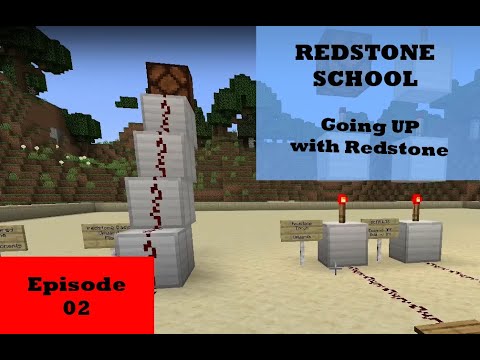Ep02 - Going UP - Redstone School [101] [Minecraft 1.17 ]