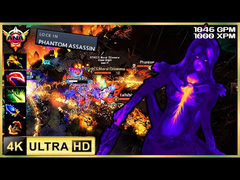 Phantom Assassin [Ana] 10 Min Battle Fury 1046 GPM + 1000 XPM - Machine Kill 18 Kill Beyond GodLike