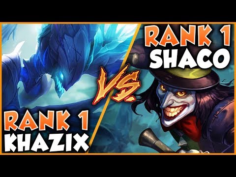 RANK 1 KHA'ZIX VS. RANK 1 SHACO (INSANE MATCHUP METAPHOR VS. CHASE) - League of Legends