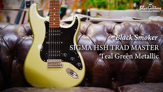 Video thumbnail for Blue Guitars - Black Smoker / SIGMA HSH TRAD MASTER - Teal Green Metallic by Blue Guitars