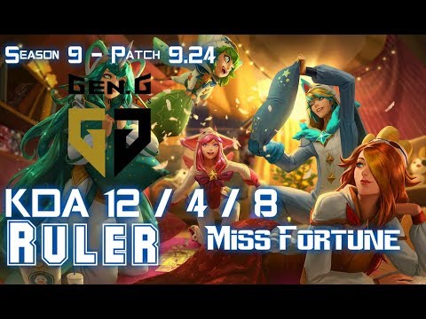 Gen Ruler MISS FORTUNE vs LUCIAN ADC - Patch 9.24 KR Ranked