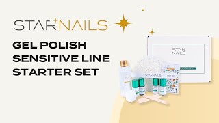 Sada STARNAILS Gel Polish Sensitive Line Starter Set - univerzální základ pro modeláž gel lakem bez lampy pro citlivé nehty