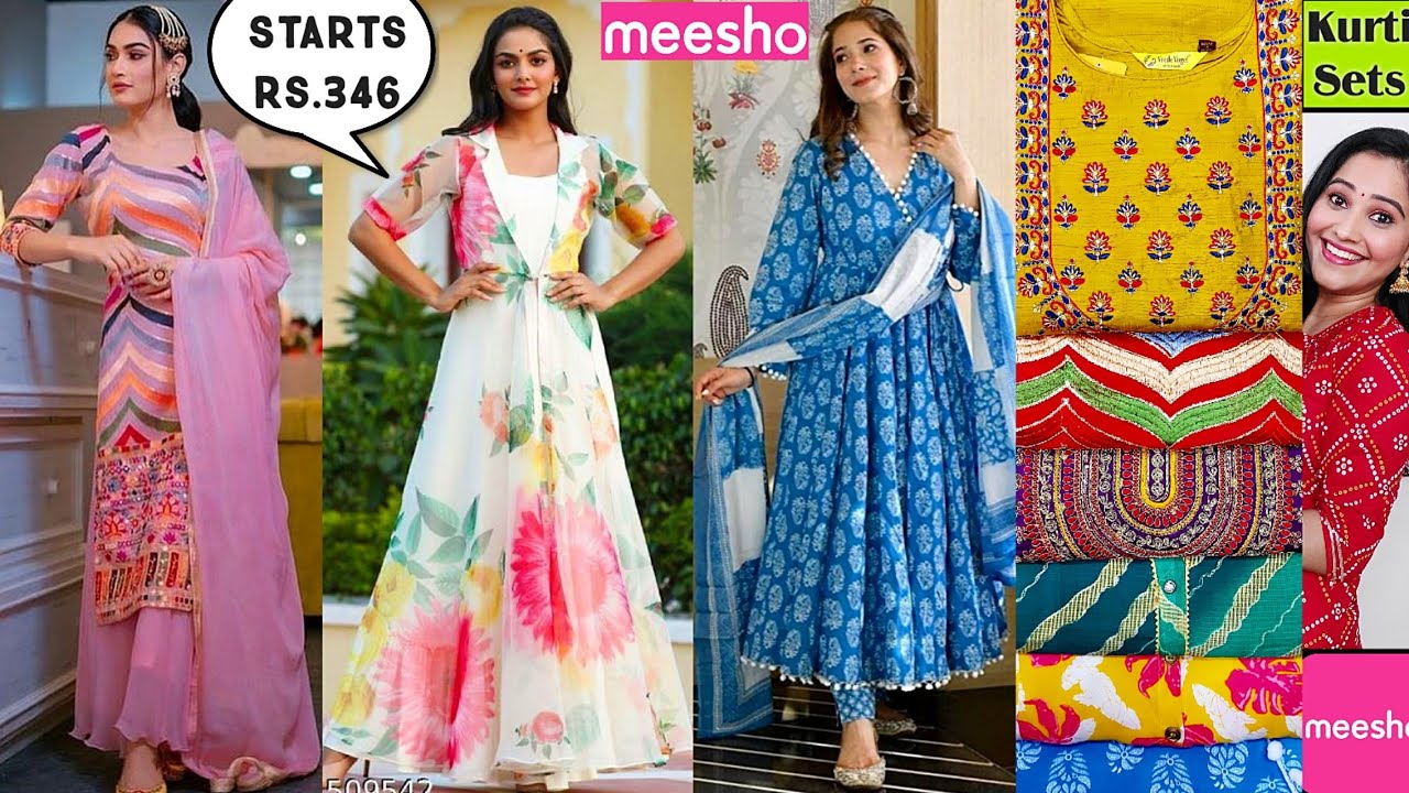 Meesho New Collection START Rs.346 🤩Meesho Latest Kurtis/kurta Palazo Duppta Sets🥰Meesho kurti Haul