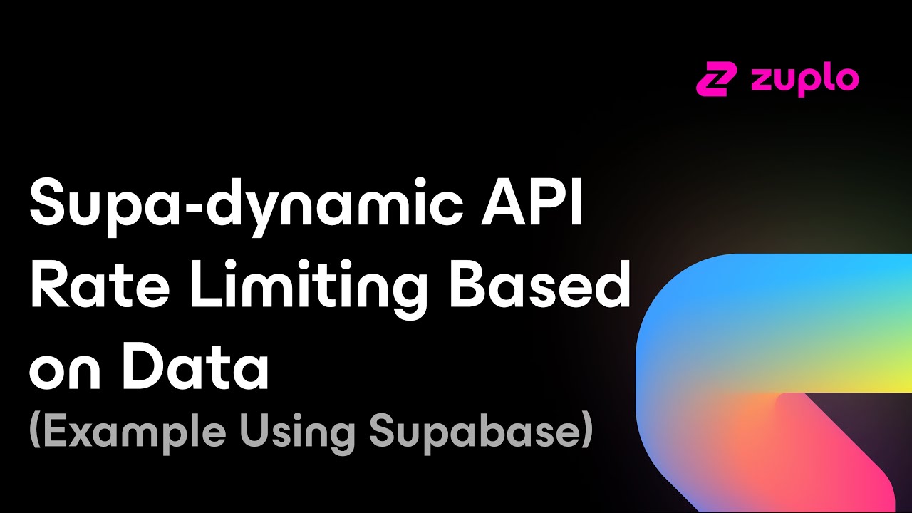 Supa-dynamic API rate limiting based on data (example using Supabase)