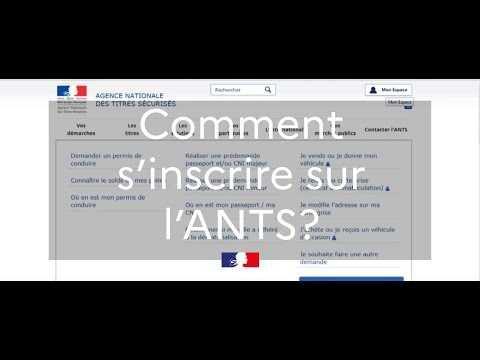 Tutoriel : inscription sur le site de l'ANTS