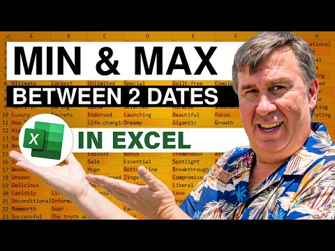 Excel - How to Calculate MIN and MAX Between 2 Dates - Duel 120 - Episode 1697