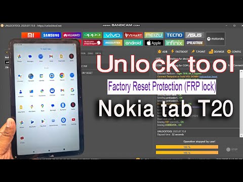 Nokia tab T20 4G TA1392-1394-1397 Factory Reset Frp Bypass Unlock tool