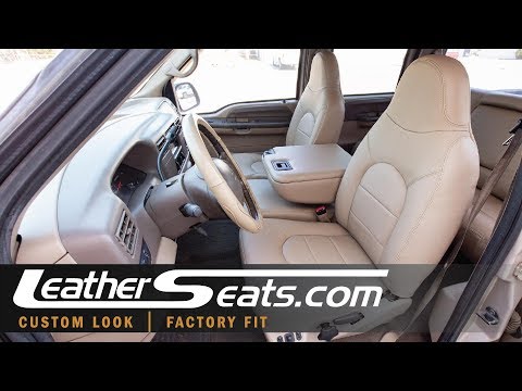 '99-'00 Ford F-250 Crew Cab Lariat Leather Upholstery Kit - LeatherSeats.com