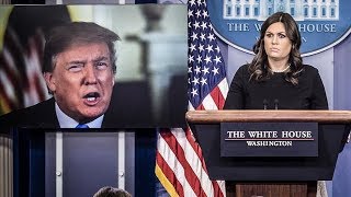 Sarah Huckabee Sanders Hosts Awkward Press Briefing With Robotic Sounding Trump