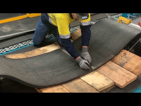 Squaring a belt with worn edges