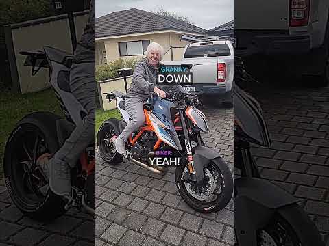 Wholesome Biker Moment With Grandma 🤯