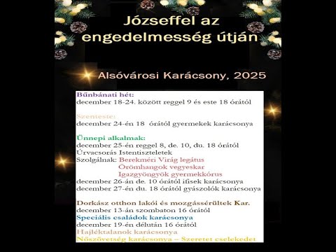 De nekem olyan jó Isten közelsége! -  Karácsonyi ünnepi Istentisztelet -  2025 12. 25.