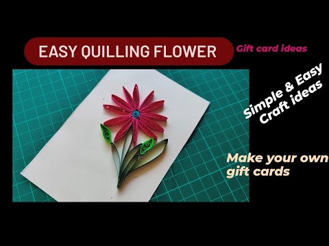 Easy Paper Quilling Gift card ideas | Quilling Flower | Wall Hangings | Basics | Diy Crafts
