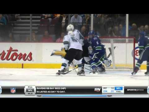 Canucks Vs Sharks Preseason Game Highlights 09/16/13 [HD]