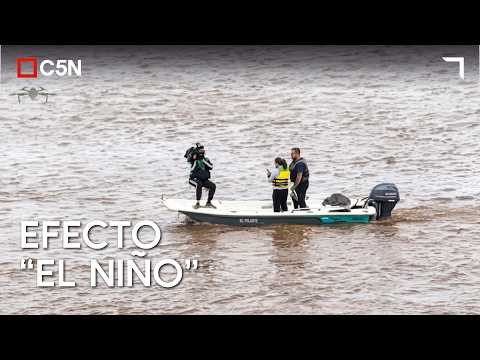 IMÁGENES IMPACTANTES: la crecida del RÍO URUGUAY tapó la costanera en CORRIENTES