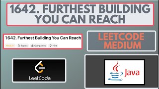 YouTube video 'Leetcode | 1642. Furthest Building You Can Reach | Medium | Java'