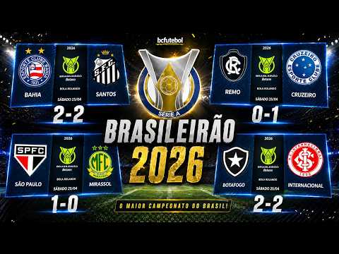 Cruzeiro vence em "JARDIM",São paulo alivia ROGER MACHADO e empates BAHIA X SANTOS, FOGO X INTER