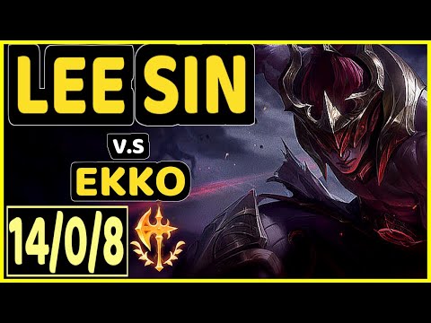 GILIUS (LEE SIN) vs EKKO - 14/0/8 KDA JUNGLE CHALLENGER GAMEPLAY - EUW