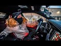 CUTTING UP IN A FLAMED TUNED DEMON 170 CHARGER TO DO DONUTS