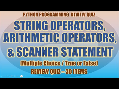 Python Arithmetic Operators Programming Quiz