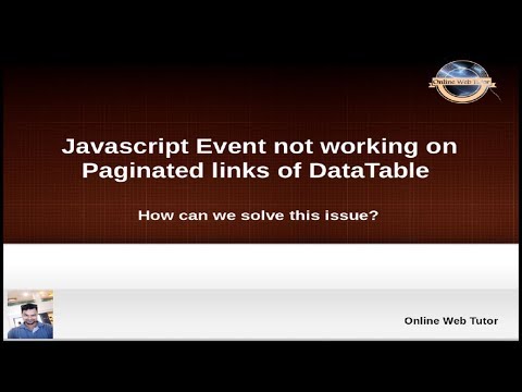 Action buttons click event not working on paginated rows of DataTable