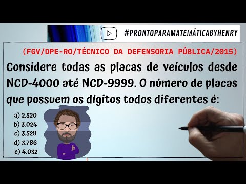 MATEMÁTICA (LÓGICA - FGV/DPE-RO/TÉCNICO DA DEFENSORIA PÚBLICA/2015)