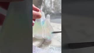 Glass fruits cutting asmr