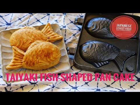 Taiyaki, Japanese Street Foods, Easy snack, Vegan dessert recipes, Japanese sweets, たい焼きの作り方,