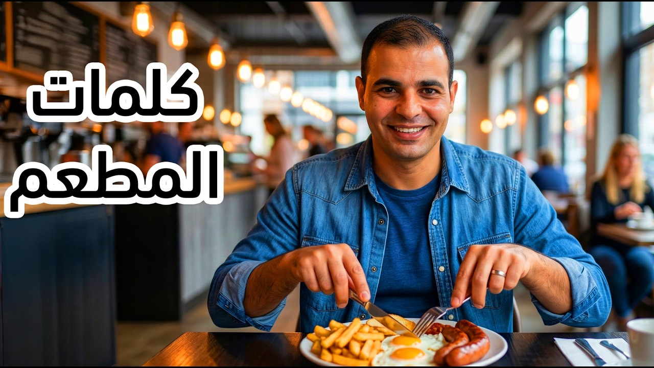 كورس اهم ٥ الاف كلمة في اللغة الإنجليزية : المضارع التام : كلمات المطعم