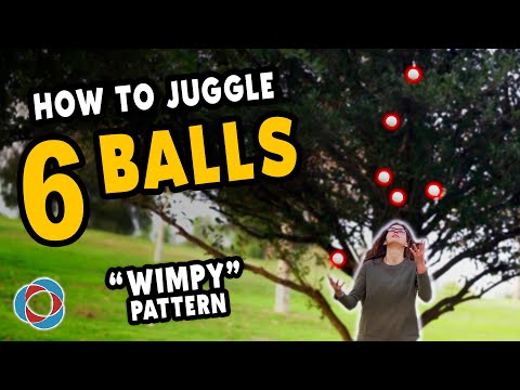 Learn to JUGGLE 6 BALLS - "wimpy" Juggling Tutorial