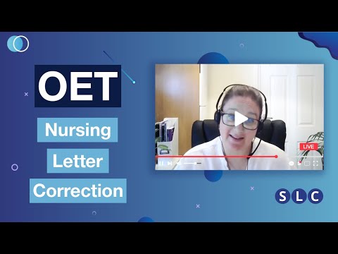OET LIVE | Nursing Letter Correction with Jo Langford | SLC