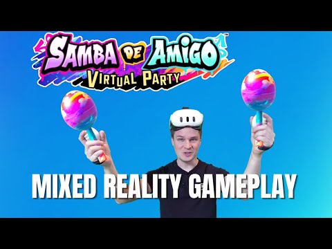 Was ein spaßiges Party-Spiel! Samba de Amigo - Quest 3 Mixed Reality Gameplay