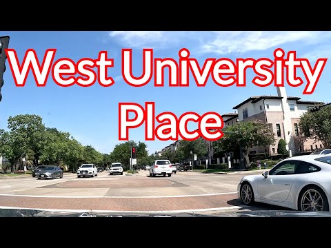 4K West University Place aka West U driving Houston Texas