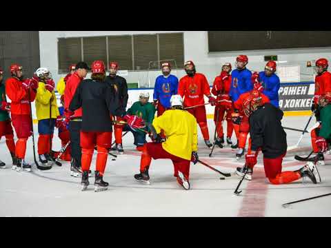 Тренировка юниорской сборной Беларуси по хоккею U18