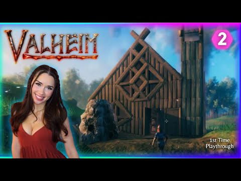 Let's Play Valheim | Building My First Base | FIRST TIME Playthrough (Pt 2)