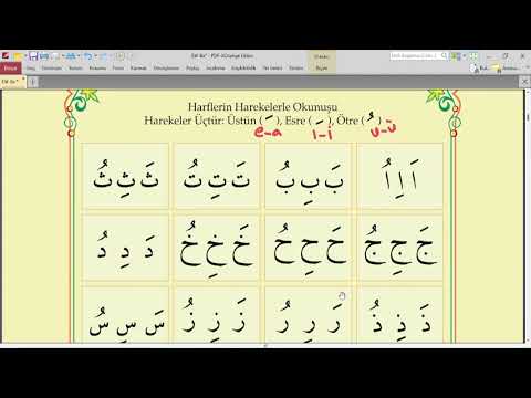 DİYANET ELİF BA 2.DERS HAREKELER | ELİF BA ÜSTÜN ESRE ÖTRE