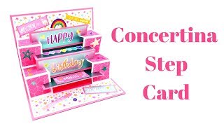 Unusual Concertina Step Card | Fun Fold Cards