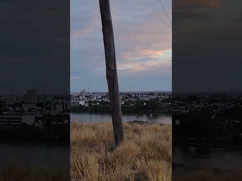 ATARDECER límite natural entre las provincias de Buenos Aires y Río Negro. PUENTE Bacilio Villarino.