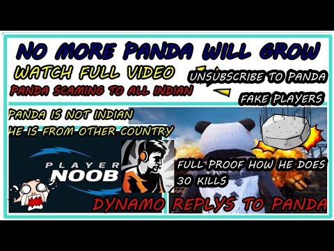DYNAMO SAYS NO MORE PANDA WILL GROW || I HAVE UN SUBBED TO PANDA-PUBG MOBILE