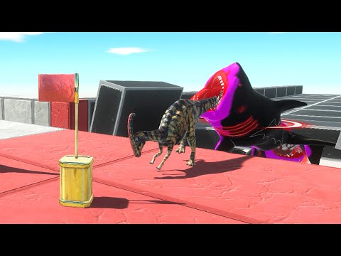 BATMAN MEGALODON ATTACKS UNITS ON FOUR BRIDGE - Animal Revolt Battle Simulator