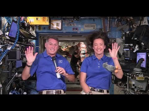 2 astronauts send out of this world tribute from space for Teacher