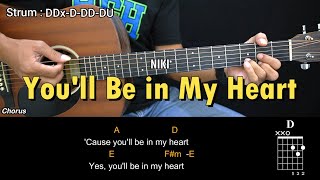 You'll Be in My Heart - NIKI (Phil Collins) | EASY Guitar Tutorial with Chords - Guitar Lessons