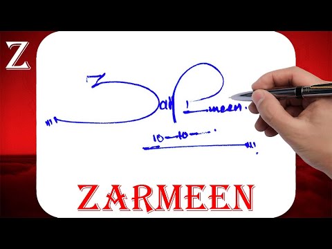 Zarmeen Name Signature Style - Z Signature Style - Signature Style of My Name Zarmeen