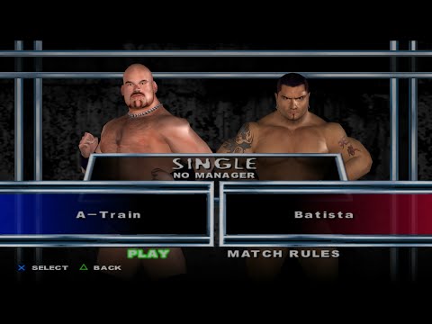 WWE SmackDown! Here Comes the Pain PCSX2 - A-Train VS Batista [4K]