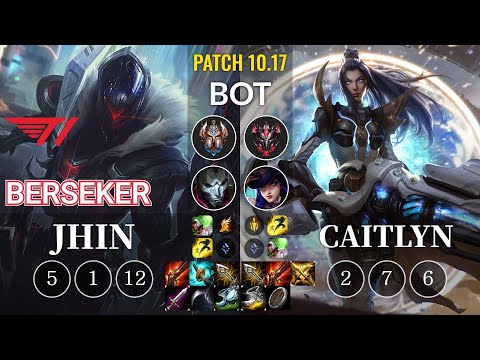 T1 Berseker Jhin vs Caitlyn Bot - KR Patch 10.17