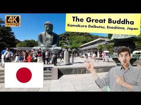 Great Buddha / Enoshima Kamakura Daibutsu / Walking Tour / Trains / Tokyo / Japan / ASMR 4K