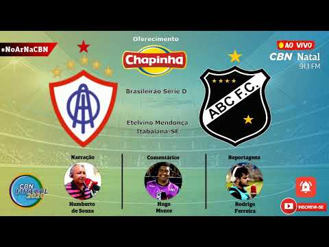 ITABAIANA/SE 1x1 ABC/RN - BRASILEIRÃO SÉRIE D 2020