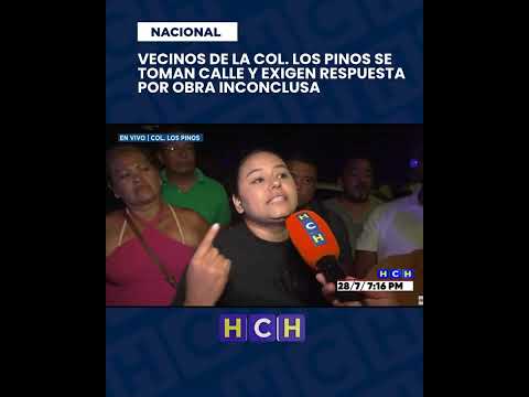 Pobladores de la colonia Los Pinos, exigen se reanude reparación de calle