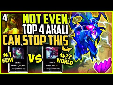 NOT EVEN TOP 4 AKALI IN THE WORLD CAN STOP THIS MONSTER | Cho'Gath Season 8 League of Legends